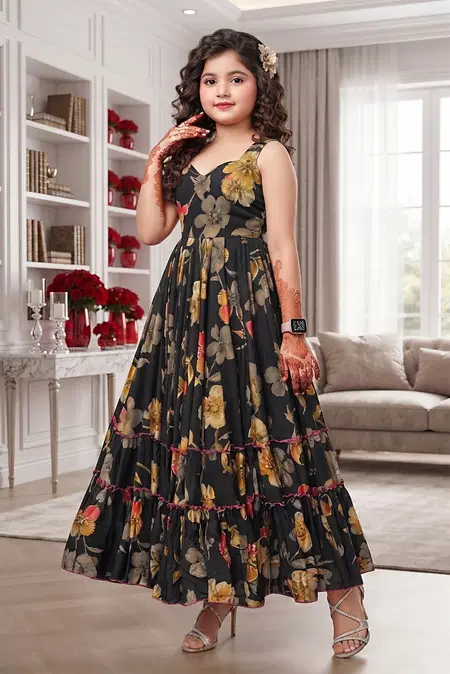 Kids Vol 1 By Lucaya Heavy Rayon Digital Printed Gown Collection